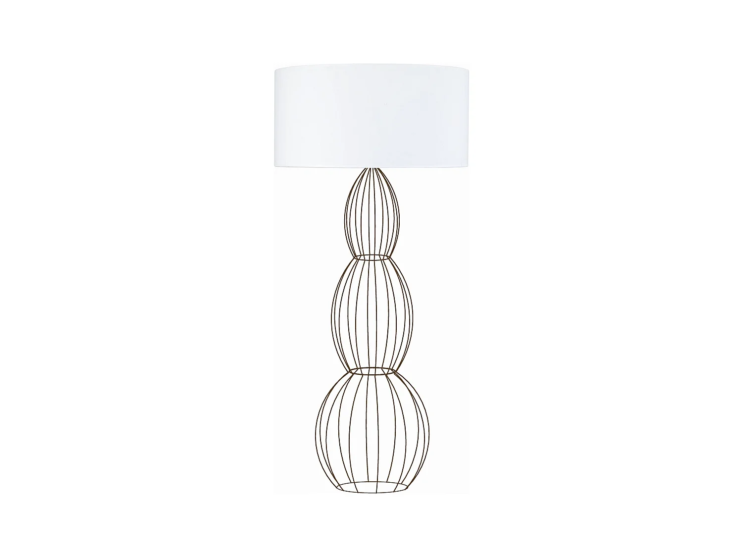 Lampadaire TOSEL ,métal,Marron,H 155xD 40x P 40cm