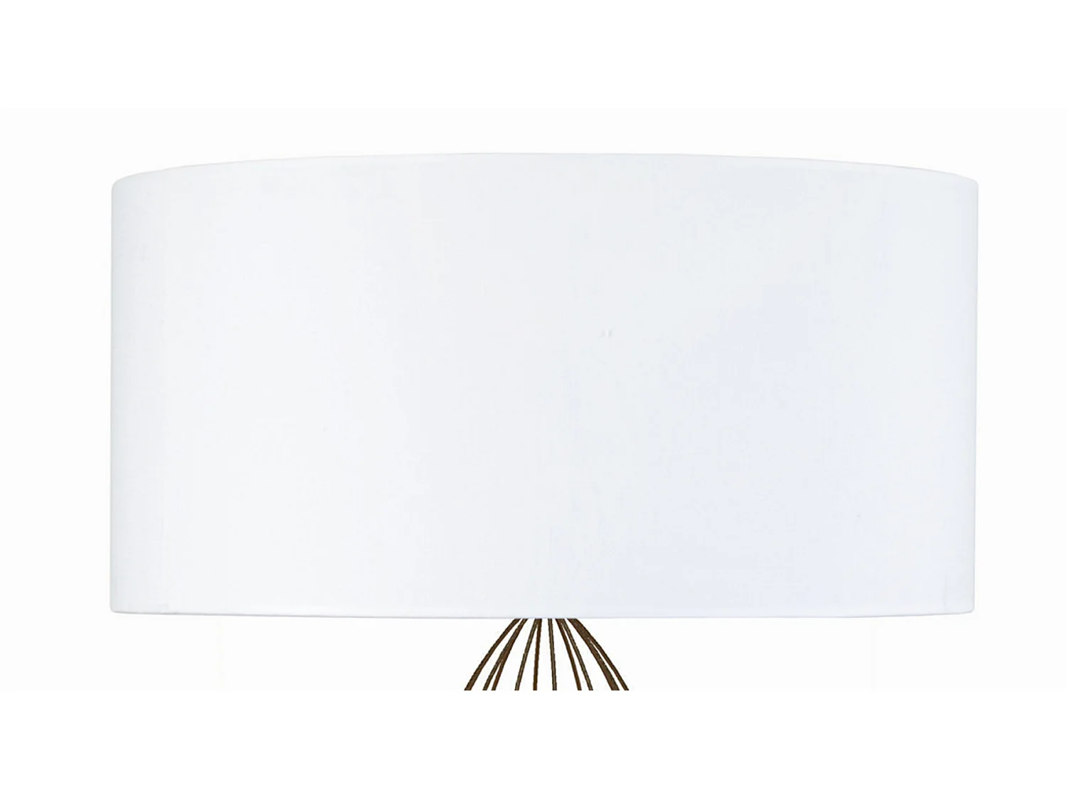 Lampada da terra filo metallo  marrone , coluna BRADFORD  bianco D'60cm