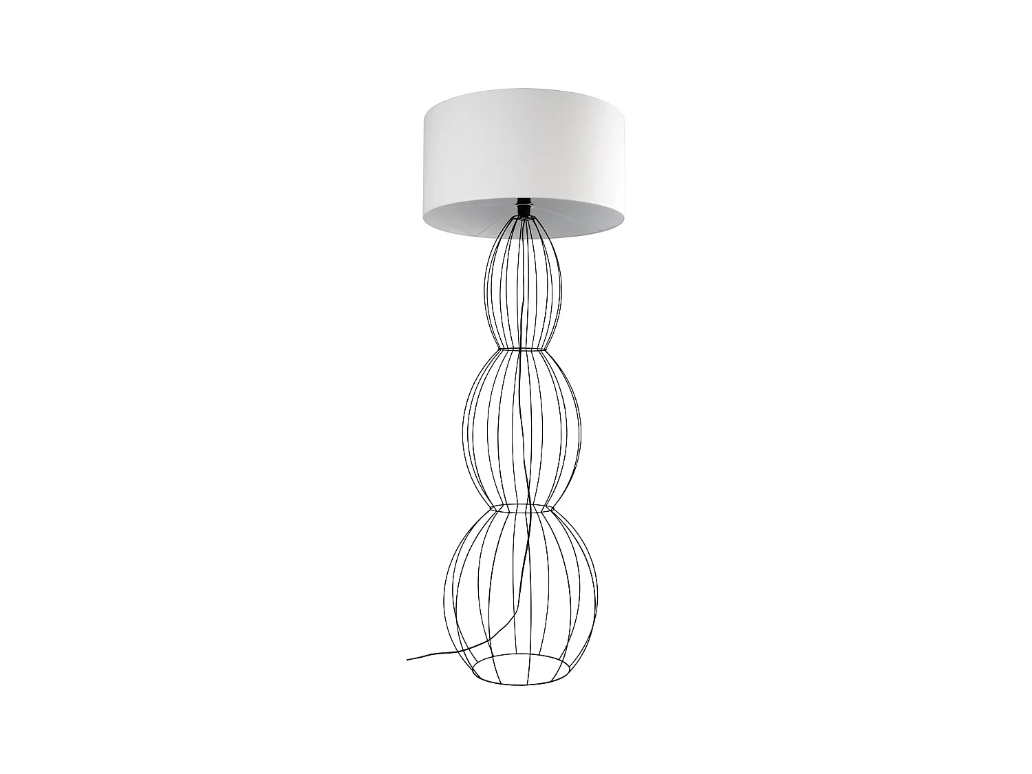 Lampadaire TOSEL ,métal,Noir ,H155xD 40x P 40cm