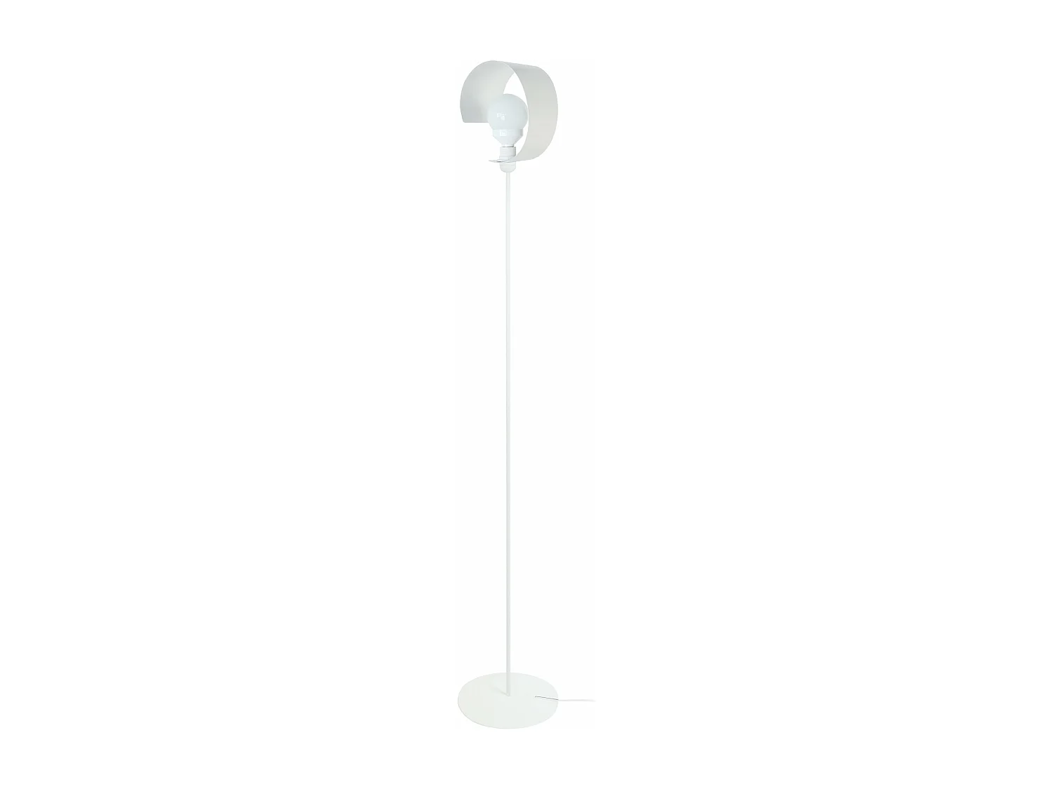 Candeeiro de Pé TOSEL DOMINIC CURVE cordão de algodão arqueado branco D255 x  H195  cm