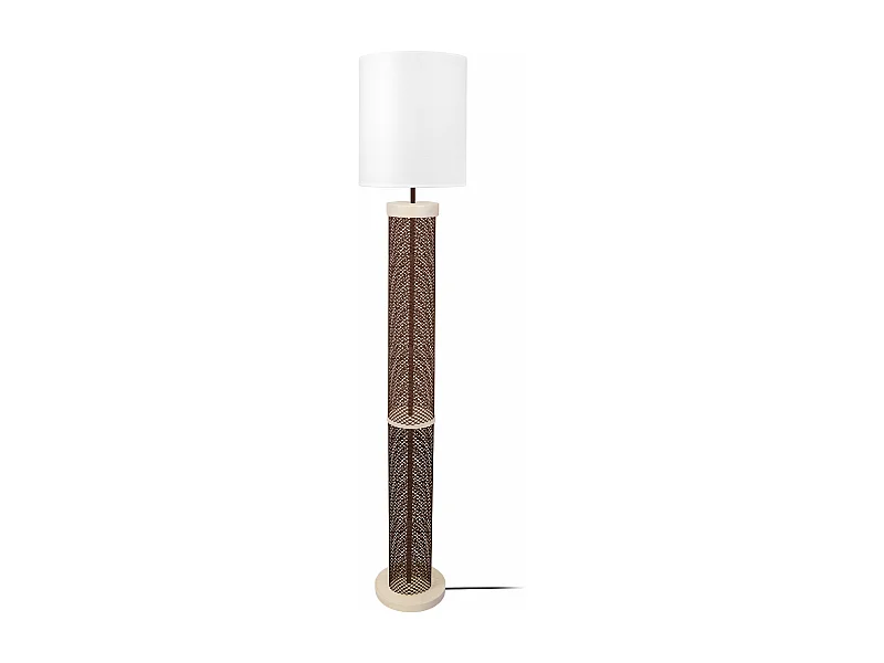 Lampadaire colonne métal  marron 160 cm.
