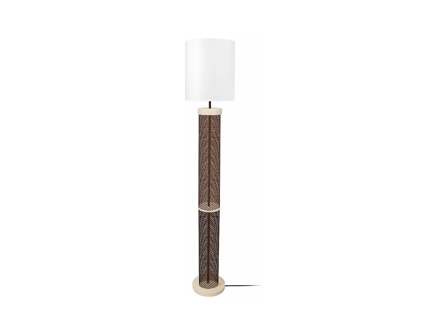 Lampadaire colonne métal  marron 160 cm.
