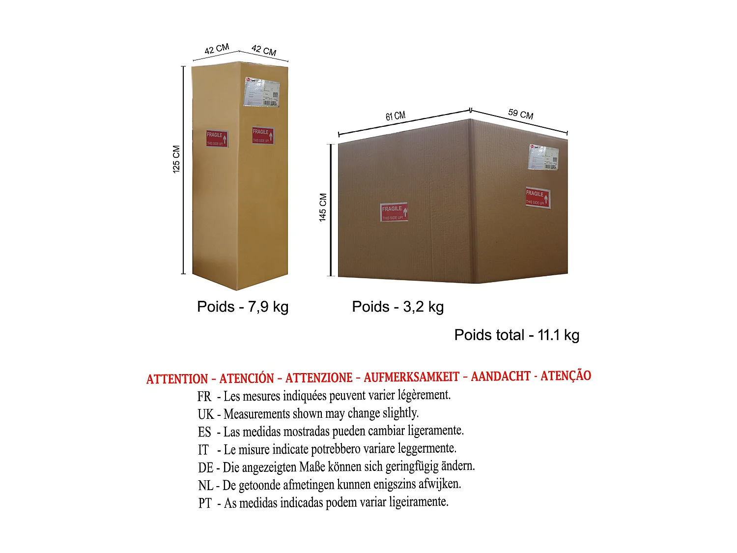 Candeeiro de Pé TOSEL SORANO metal tripé cobre D50 x  H157  cm