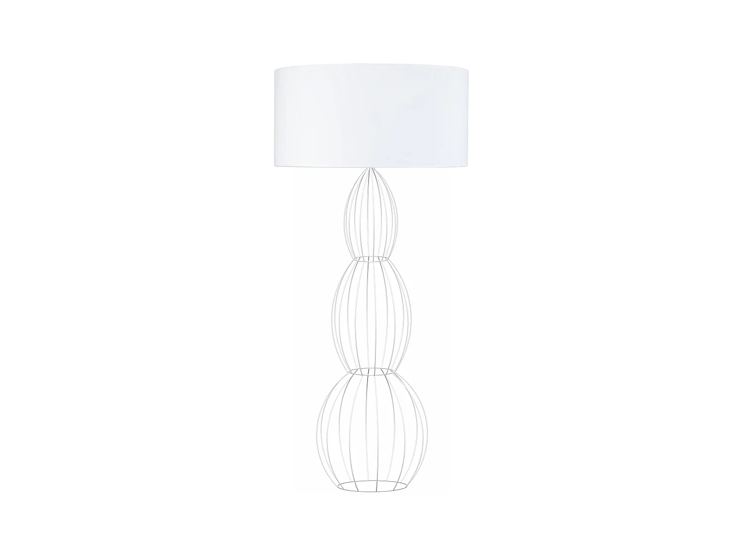 Lampadaire TOSEL ,métal,Blanc ,H155xD 40x P 40cm