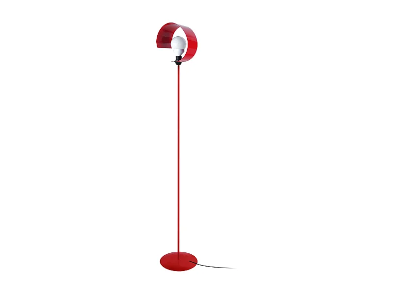 Lampadaire métal rouge 160 cm.