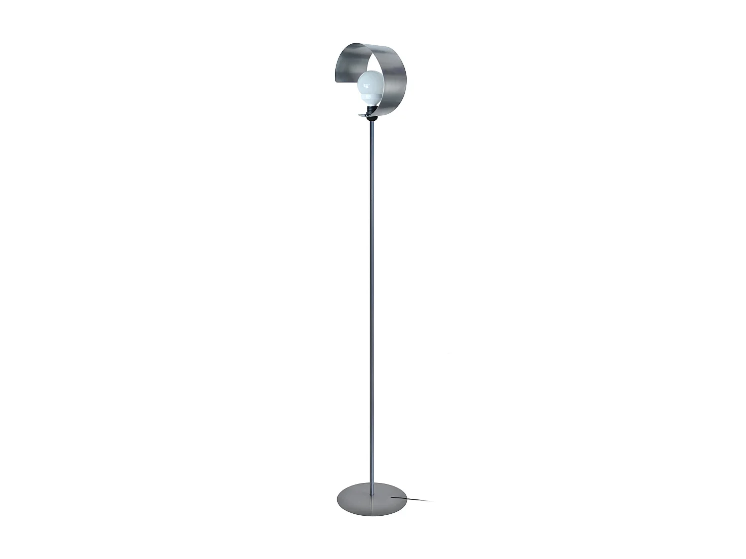 Lampadaire métal aluminium 160 cm.