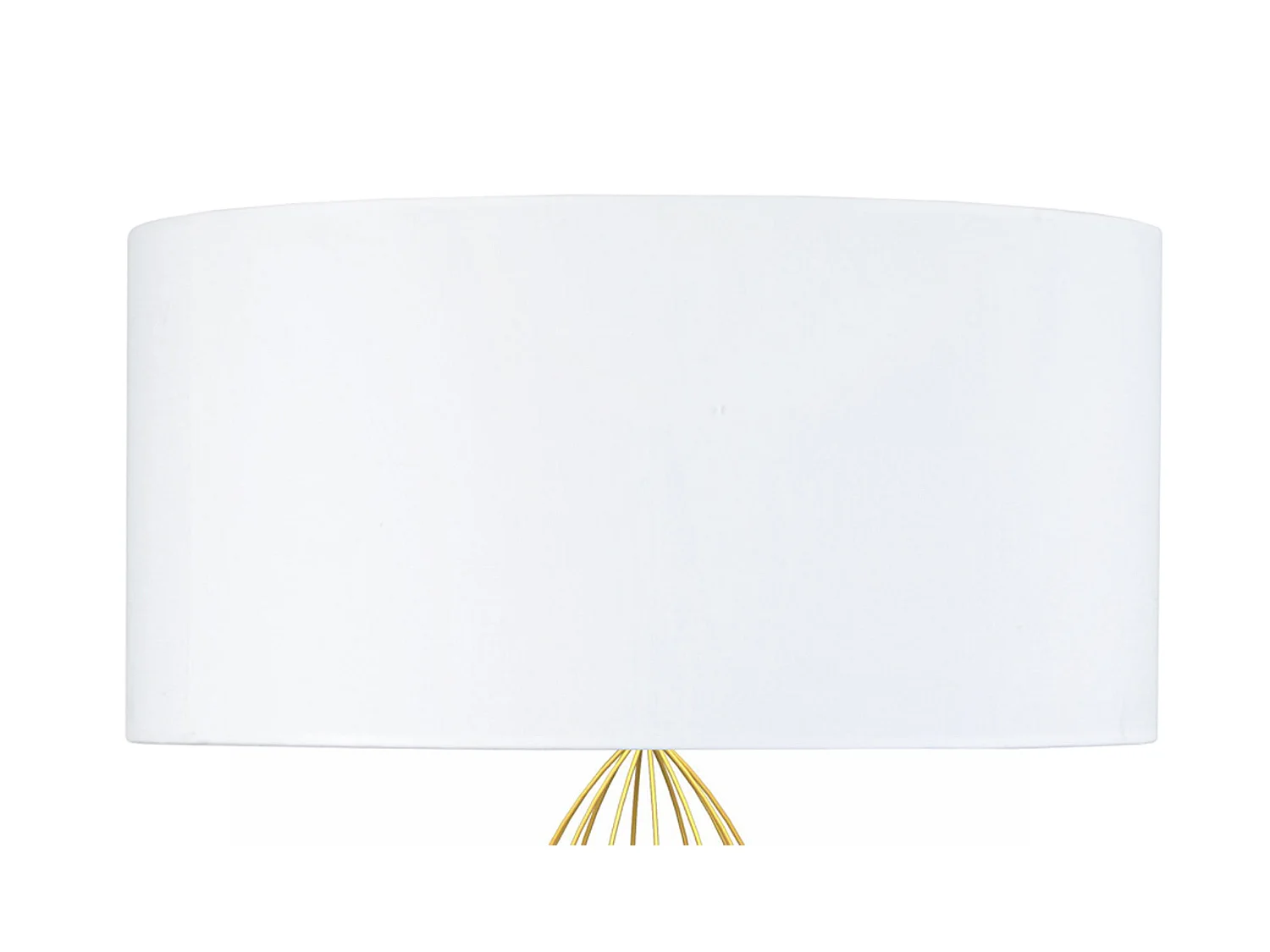 Lampada da terra filo metallo  oro,coluna  BRADFORD bianco D'60cm