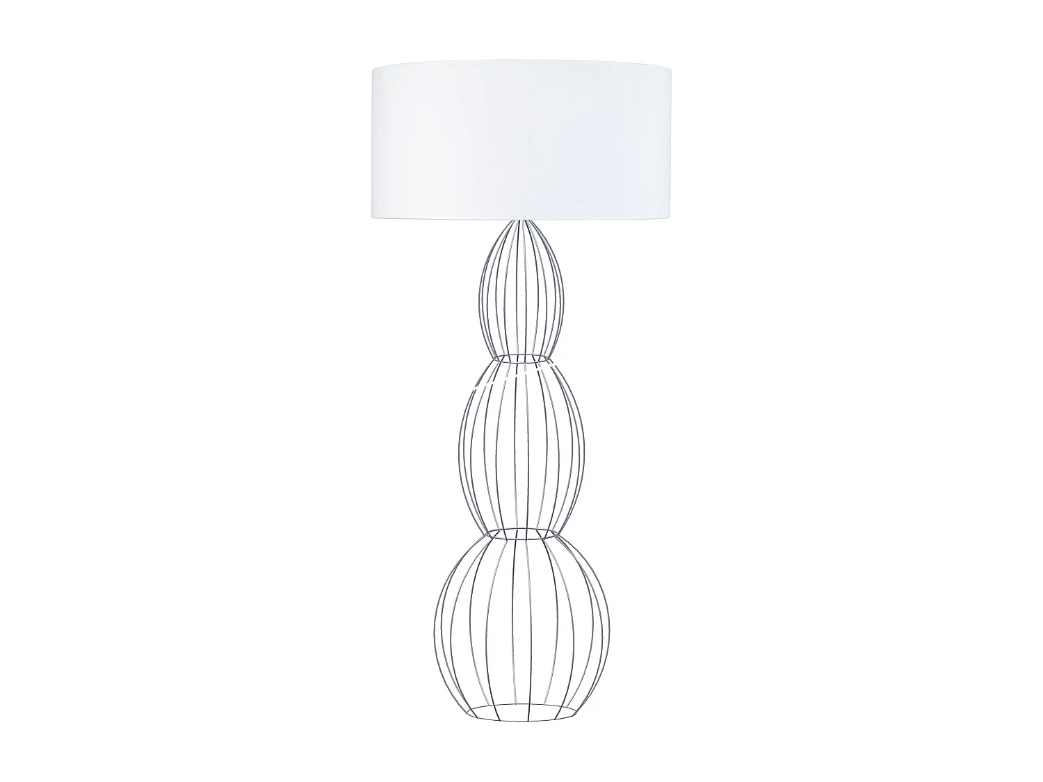 Lampadaire colonne métal,  aluminium 155 cm.