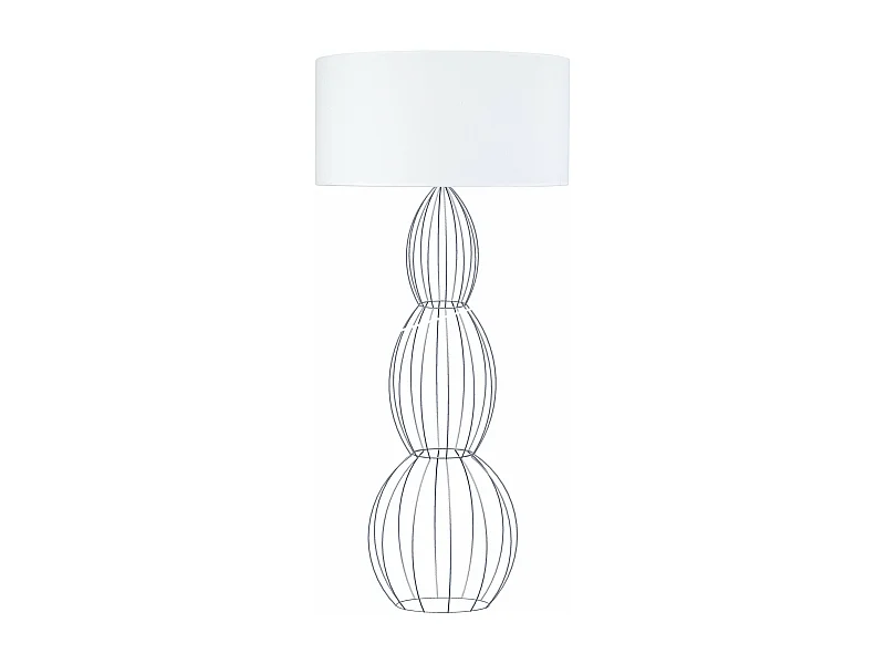 Lampadaire colonne métal,  aluminium 155 cm.