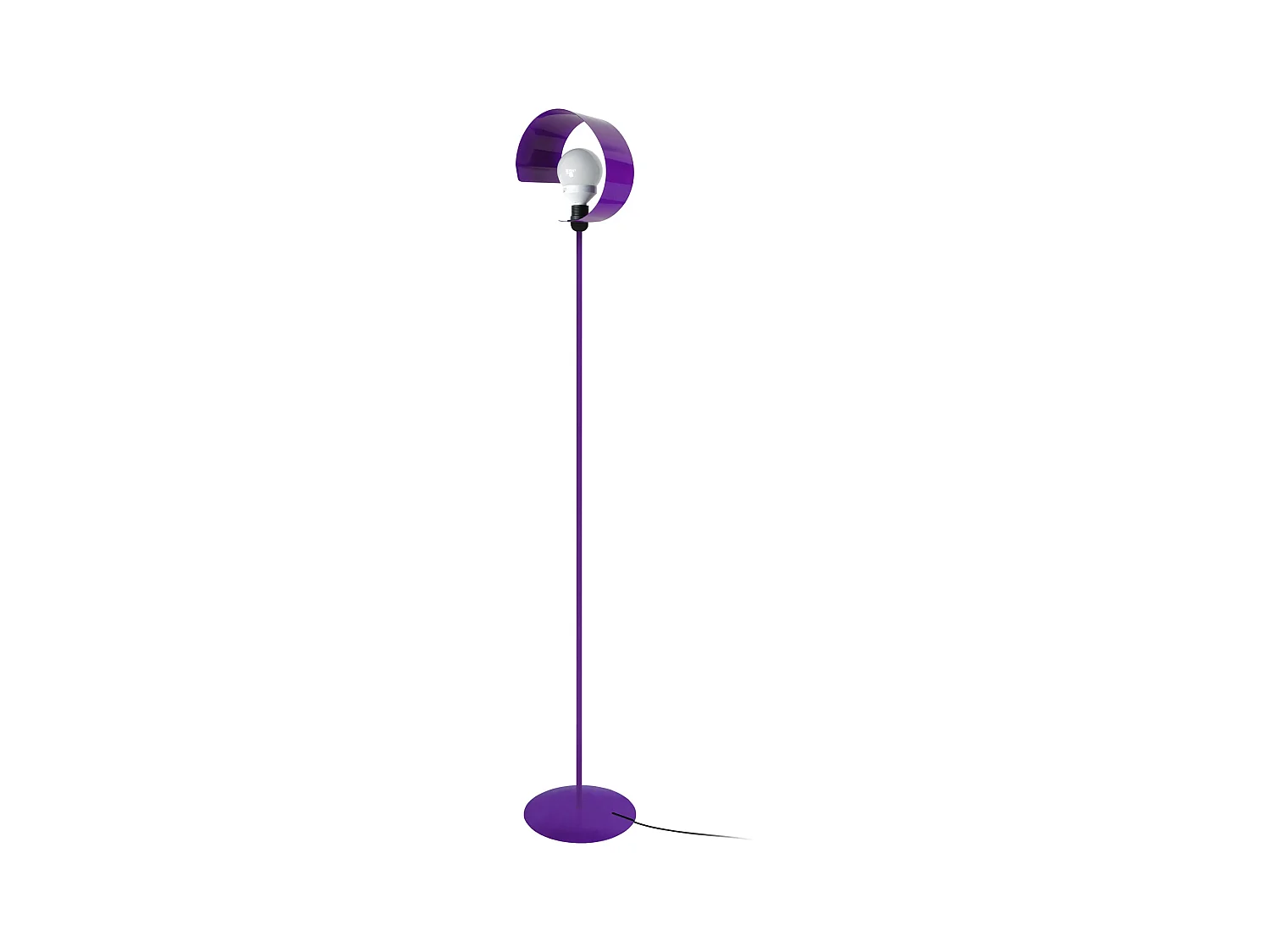 Lampadaire métal violet 160 cm.