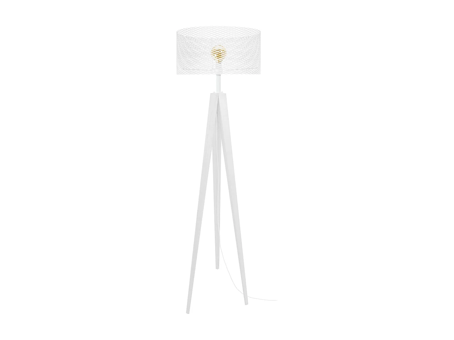 Lampadaire TOSEL ,bois,Blanc   , H160xD45xP 45cm