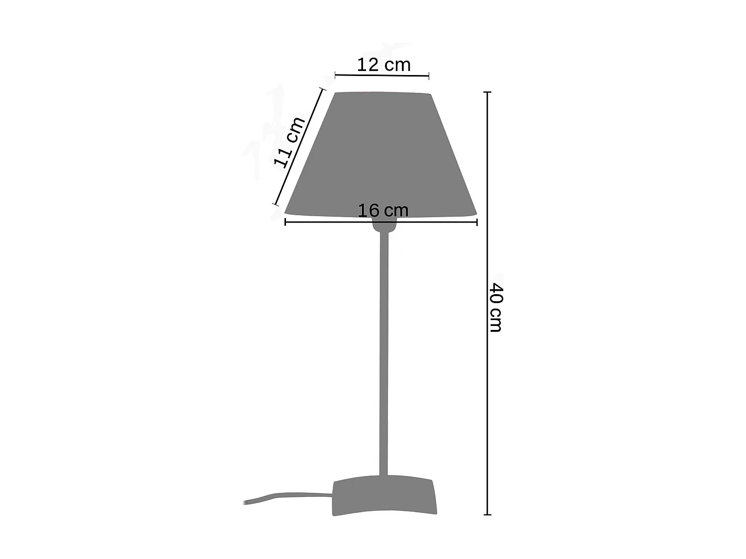 Candeeiro de sala TOSEL RUGBY tecido com fio maçã D45 x  H62  cm