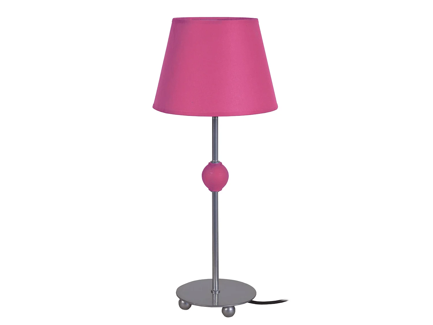 PIO - Lampe de chevet droit métal aluminiumet rose