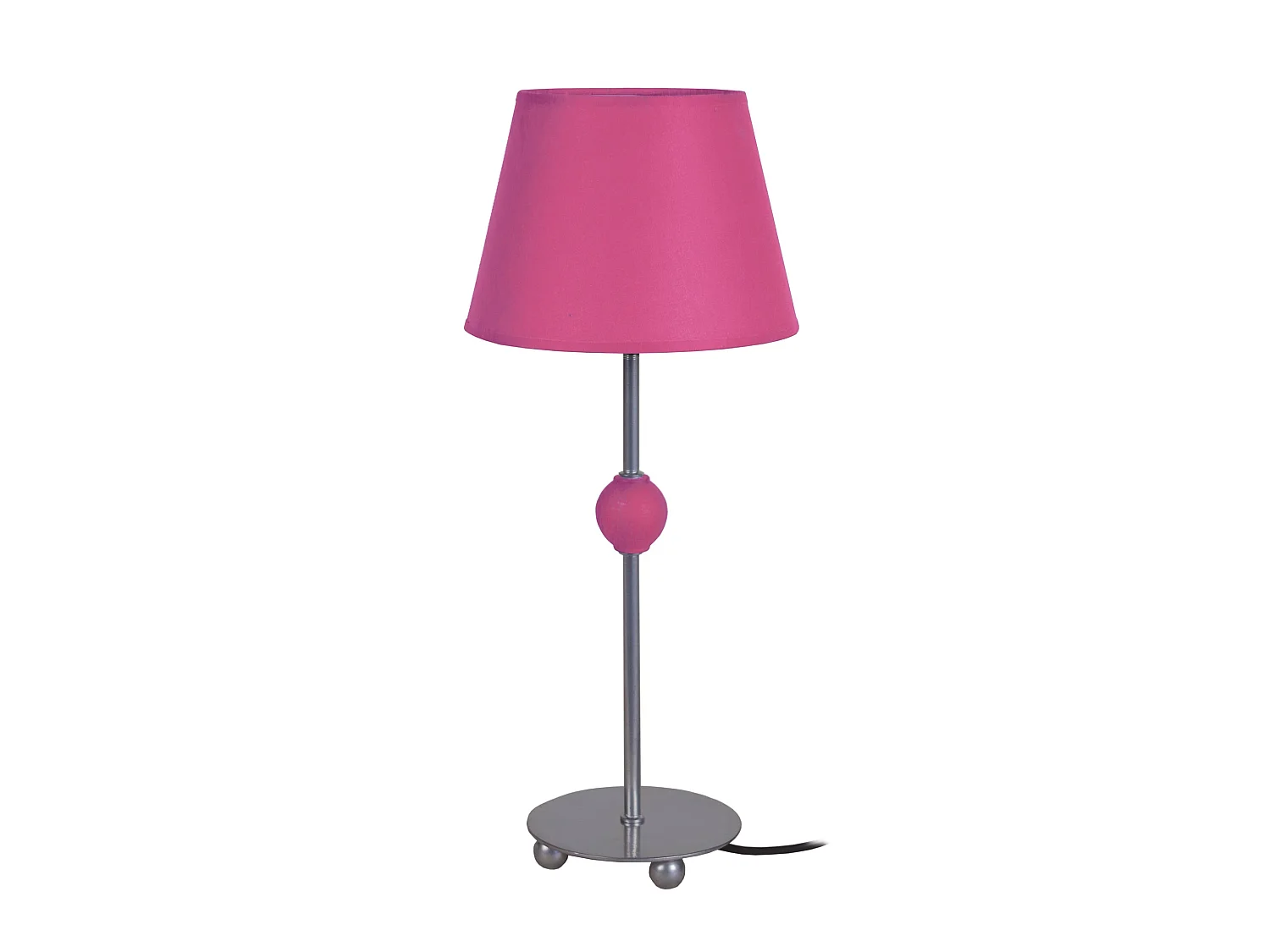 PIO - Lampe de chevet droit métal aluminiumet rose