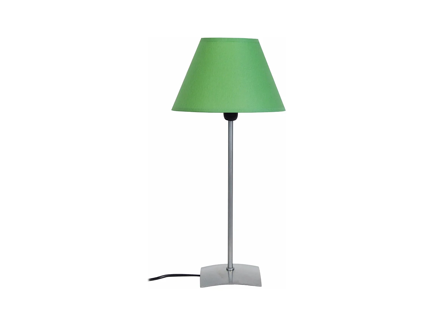Lampe de chevet droit métal  vert 58 cm.