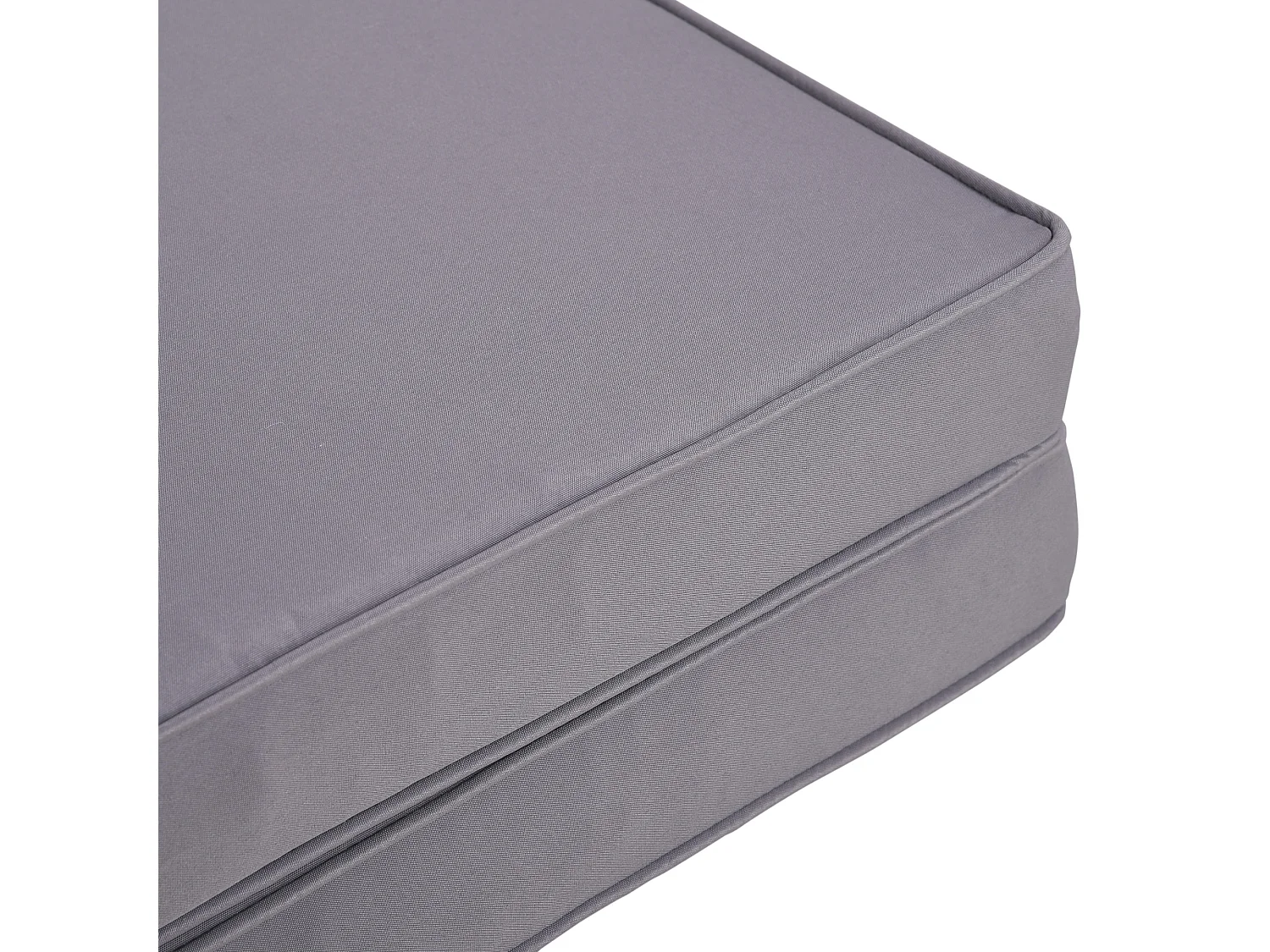 Coussins de fauteuil de jardin zippés déhoussables - galettes de chaise de jardin - épais rembourrage 7 cm - polyester haute densité gris
