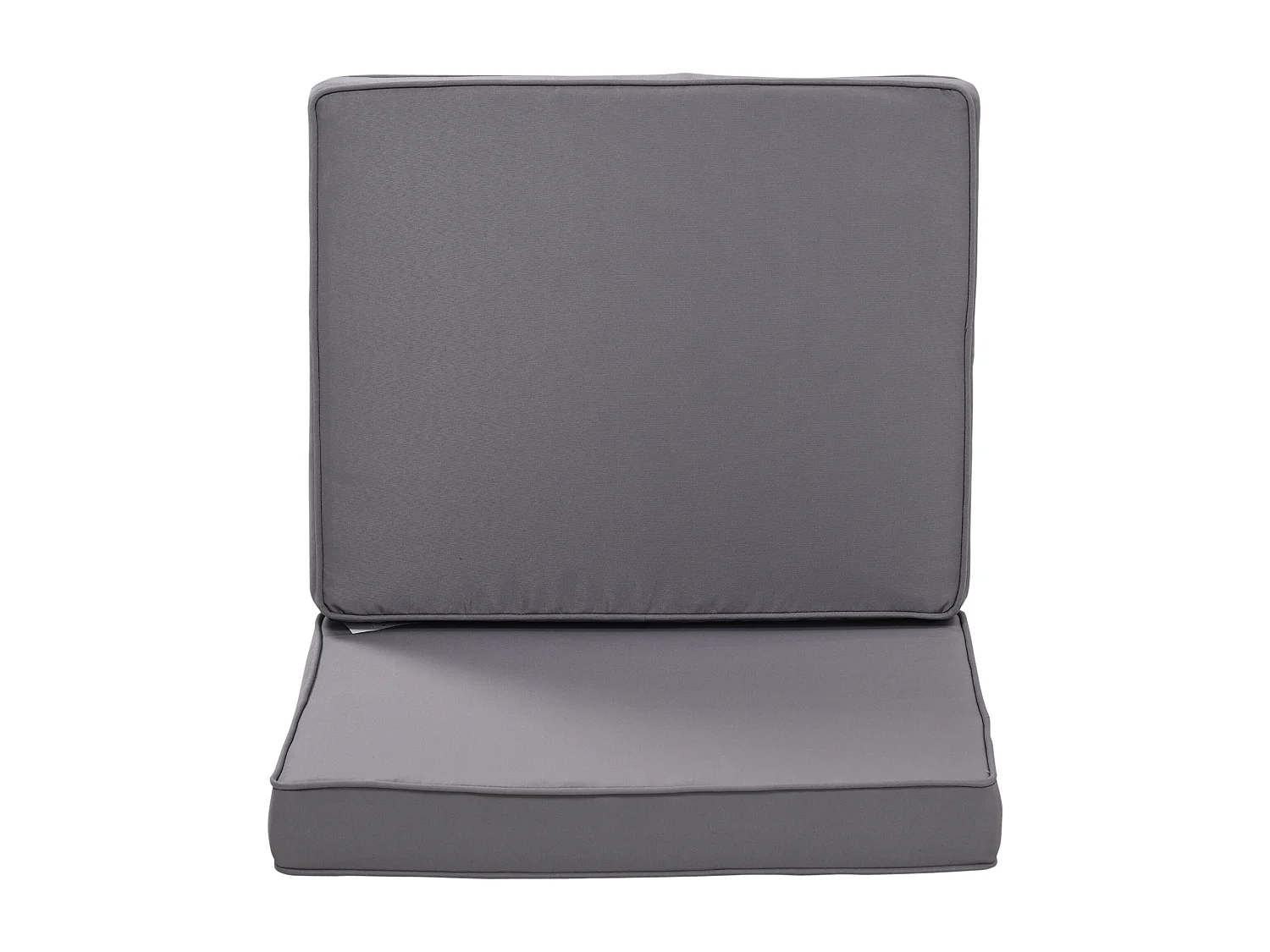 Coussins de fauteuil de jardin zippés déhoussables - galettes de chaise de jardin - épais rembourrage 7 cm - polyester haute densité gris