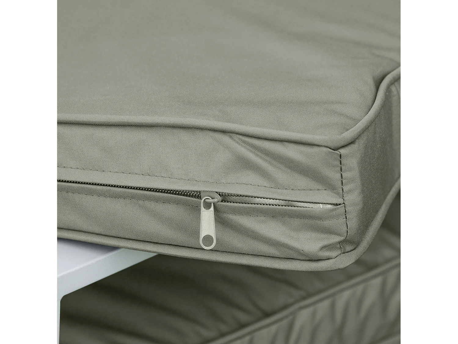 Coussins de fauteuil de jardin zippés déhoussables - galettes de chaise de jardin - épais rembourrage 7 cm - polyester haute densité gris