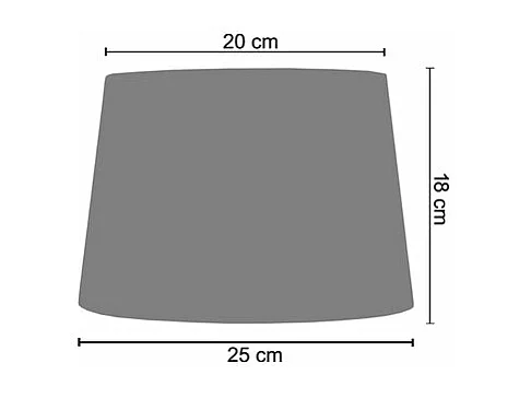 Abajur TOSEL OUEF vidro oval otangé D15,5 x  H16,5  cm