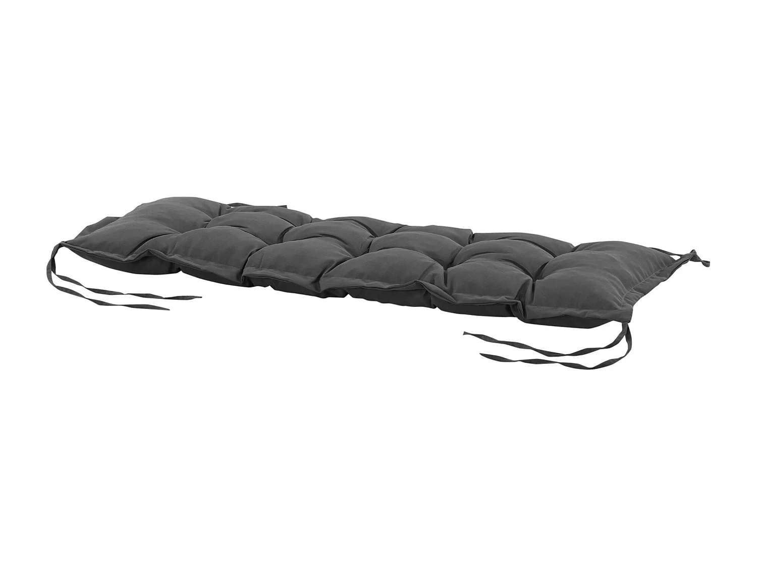 Coussin d'assise pour banc de jardin rembourrage épais 100 x 40 x 10 cm polyester gris