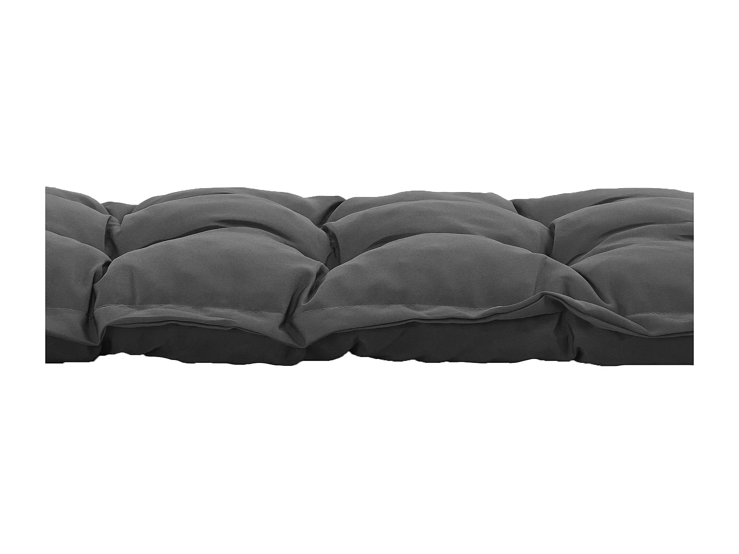 Coussin d'assise pour banc de jardin rembourrage épais 100 x 40 x 10 cm polyester gris
