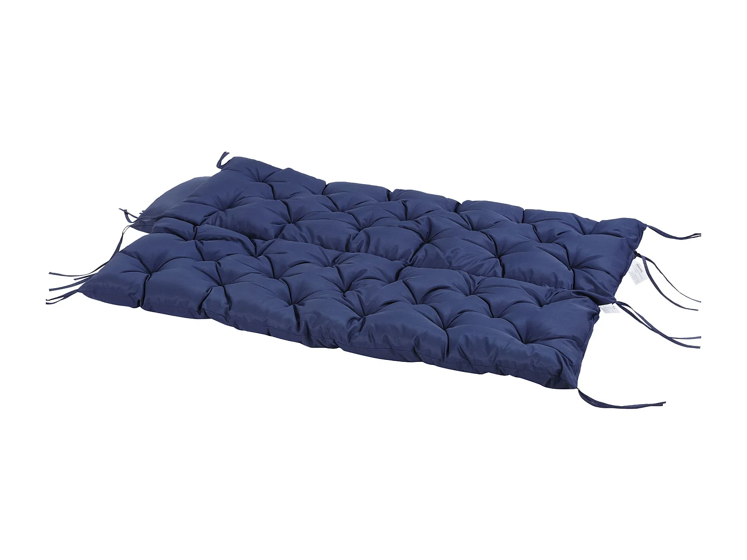 Coussin matelas assise dossier pour banc de jardin balancelle canapé 3 places grand confort 150 x 98 x 8 cm bleu