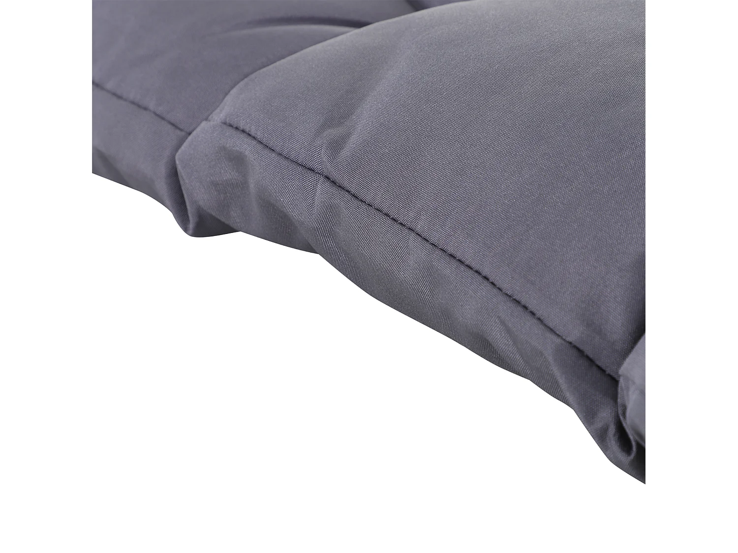 Coussin matelas assise dossier pour banc de jardin balancelle canapé 2 places grand confort 132 x 110 x 10 cm gris