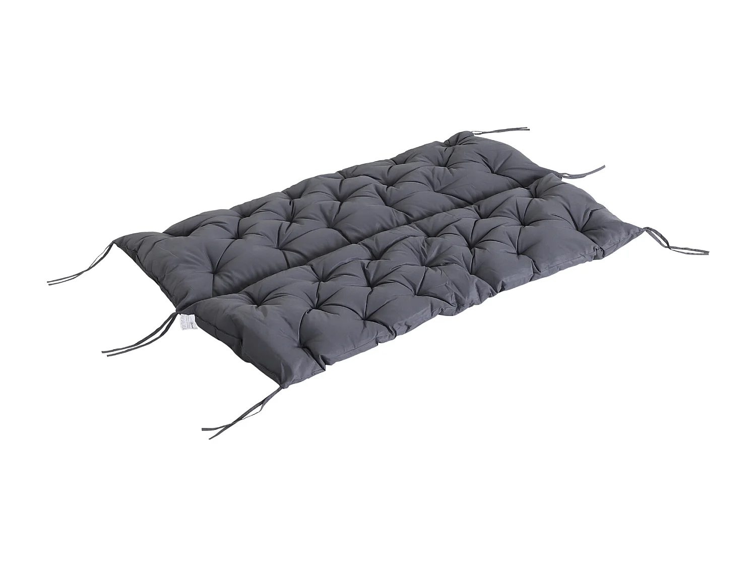 Coussin matelas assise dossier pour banc de jardin balancelle canapé 3 places grand confort 150 x 98 x 8 cm gris