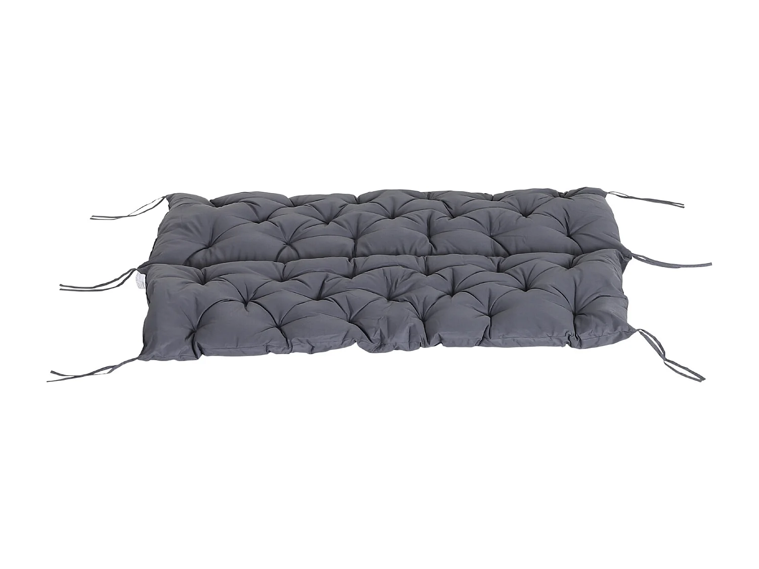 Coussin matelas assise dossier pour banc de jardin balancelle canapé 3 places grand confort 150 x 98 x 8 cm gris