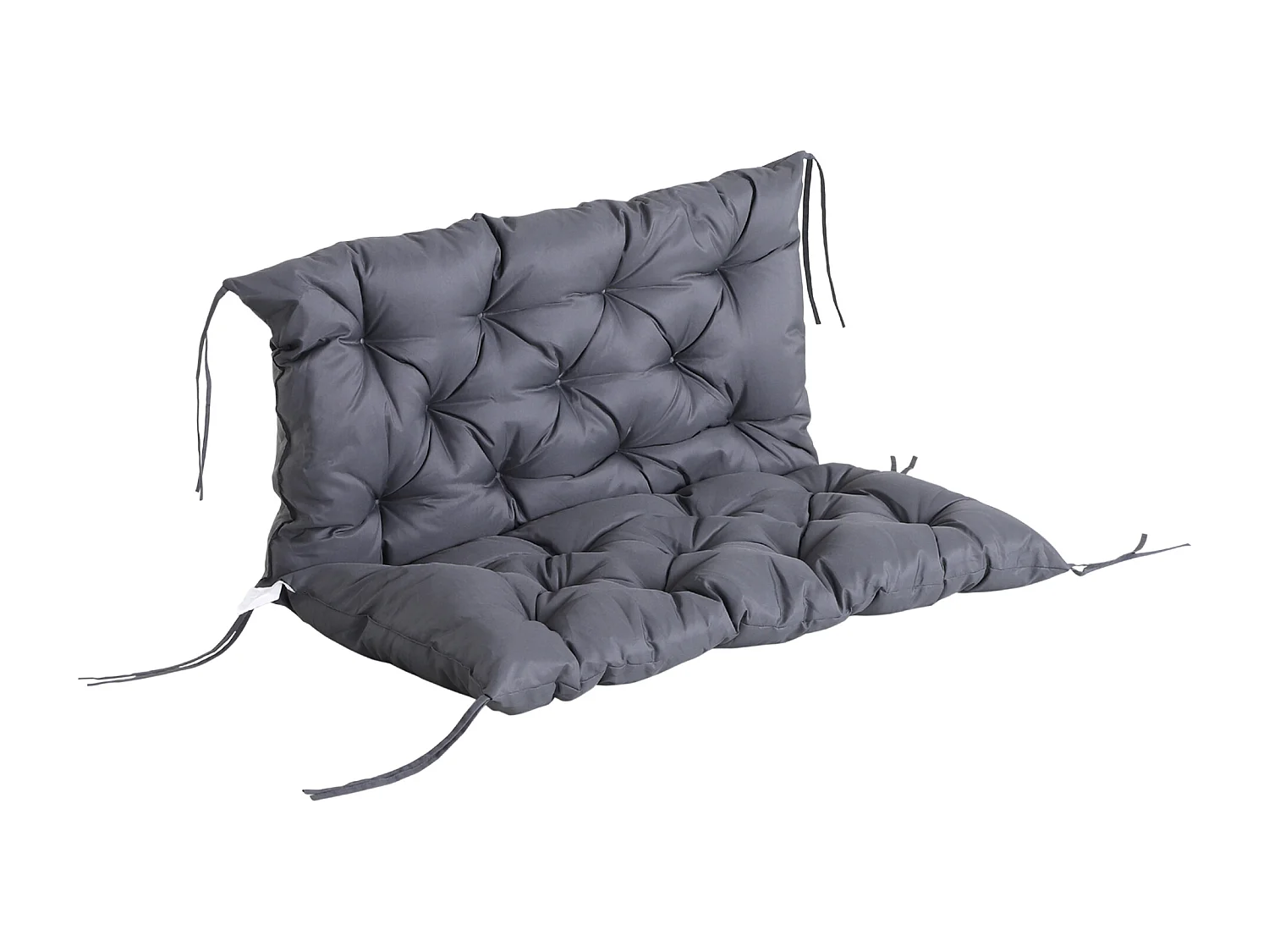 Coussin matelas assise dossier pour banc de jardin balancelle canapé grand confort 100 x 98 x 8 cm gris