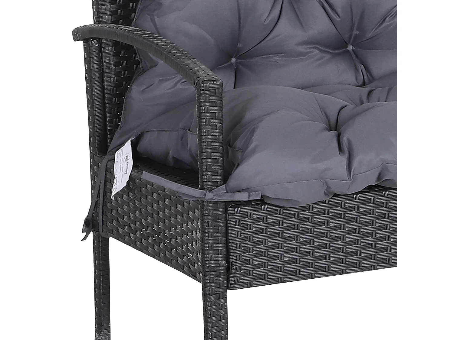 Coussin matelas assise dossier pour banc de jardin balancelle canapé grand confort 100 x 98 x 8 cm gris