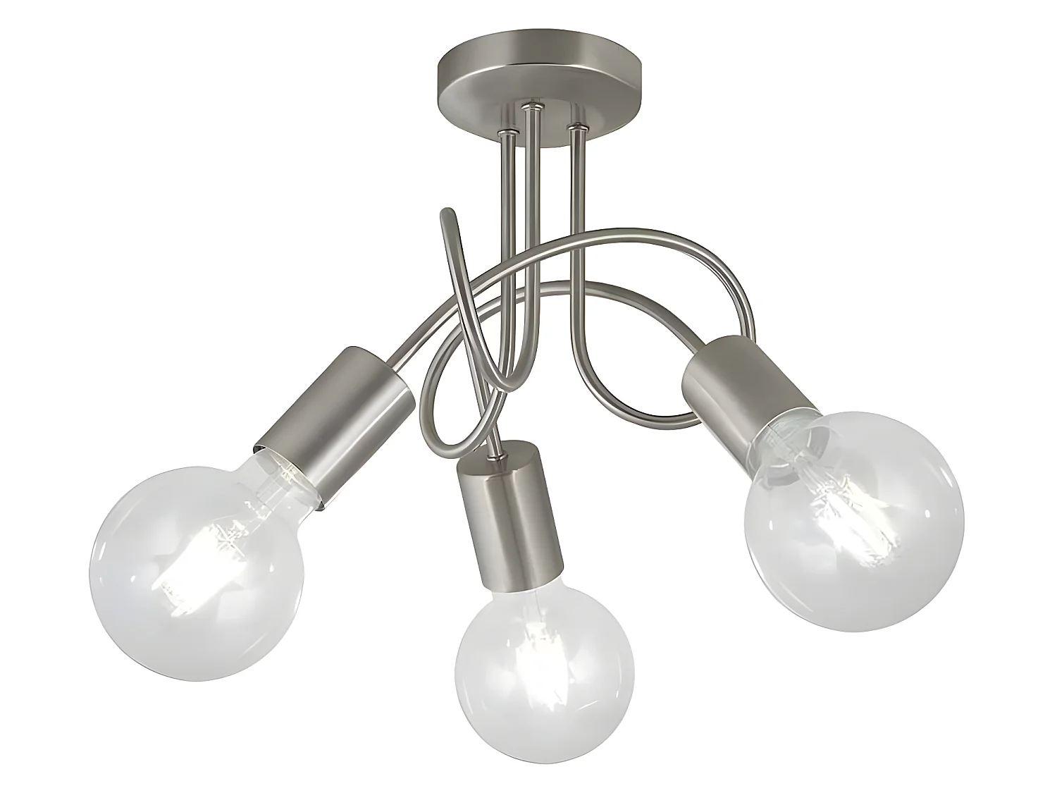 Semiplafon nickel pour lampes décoratives TENOR 3L. ALEMAR
