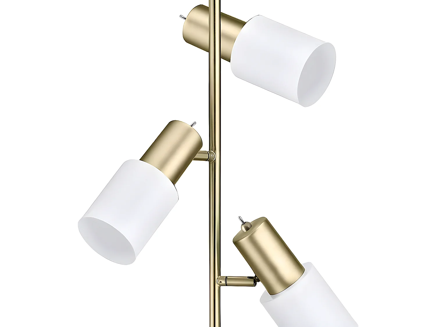 Lampe debout de 3 lumières avec focus modèle MAENA doré ALEMAR