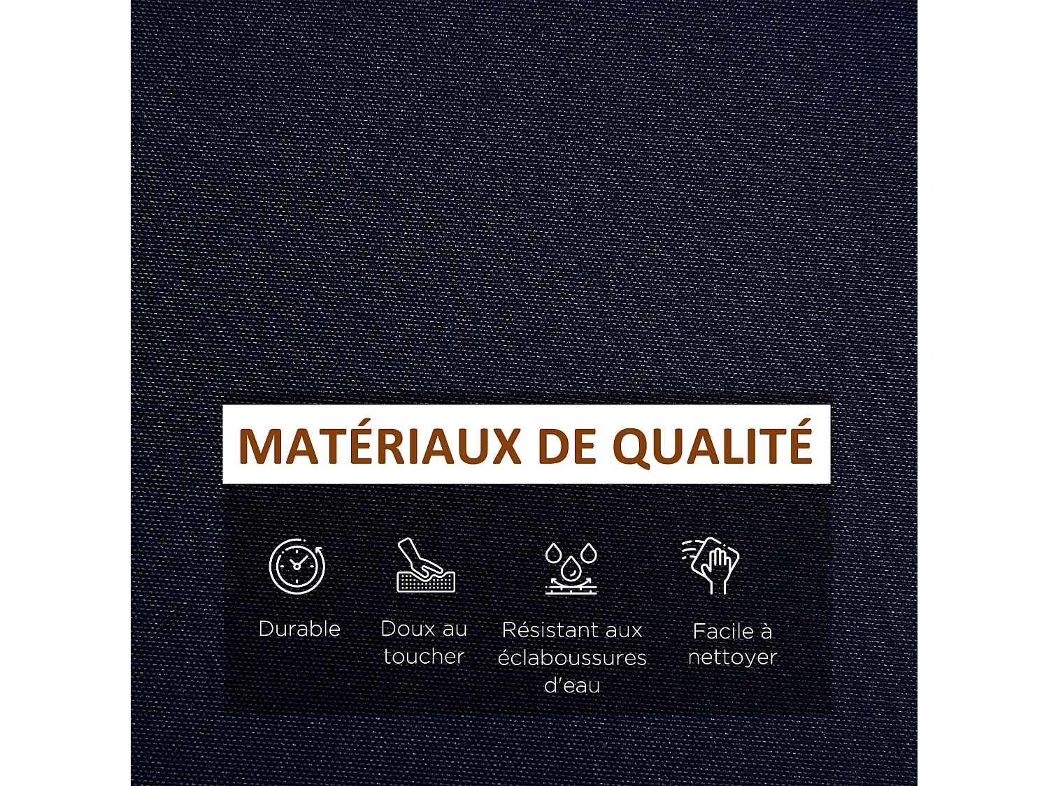 Lot de 14 housses de rechange coussins salon de jardin - 6 housses coussin d'assise, 8 housses coussin dossier - housses zippées polyester déperlant bleu