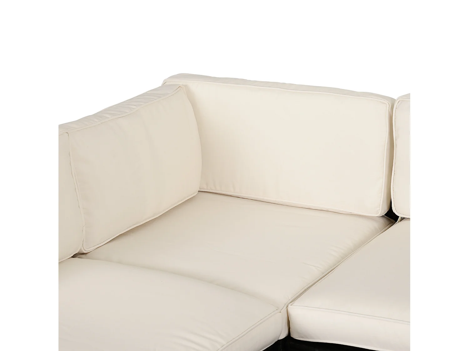 Lot de 14 housses de rechange coussins salon de jardin - 6 housses coussin d'assise, 8 housses coussin dossier - housses zippées polyester déperlant beige