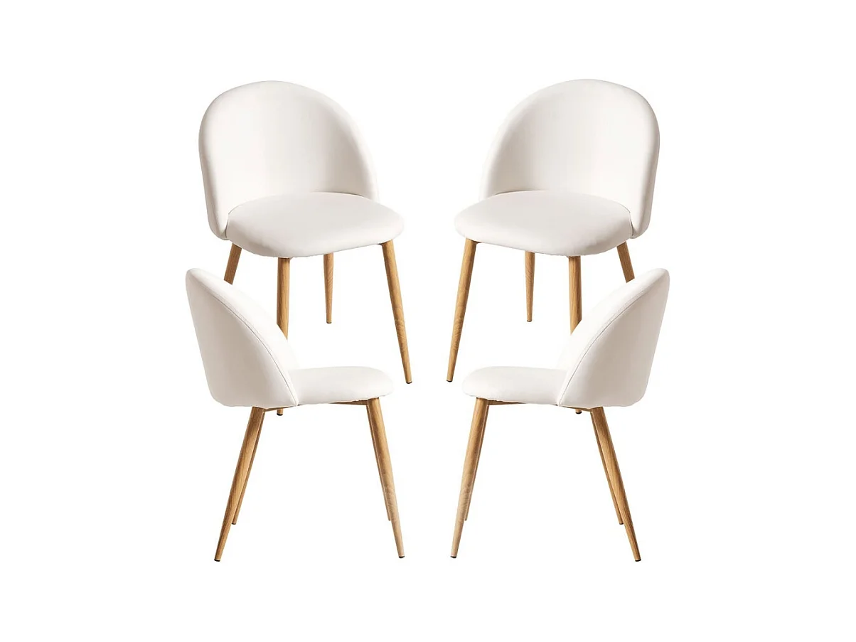 Packs Sillas Comedor - Pack 4 Sillas Vint Polipiel - Blanco
