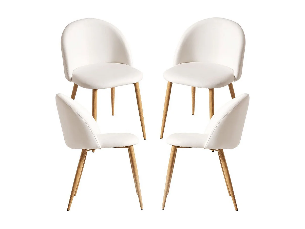 Packs Sillas Comedor - Pack 4 Sillas Vint Polipiel - Blanco