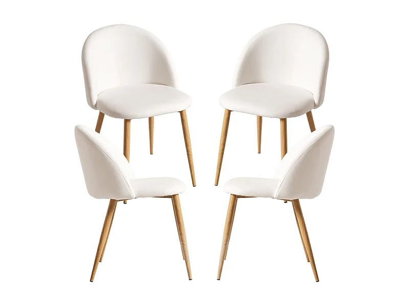 Packs Sillas Comedor - Pack 4 Sillas Vint Polipiel - Blanco