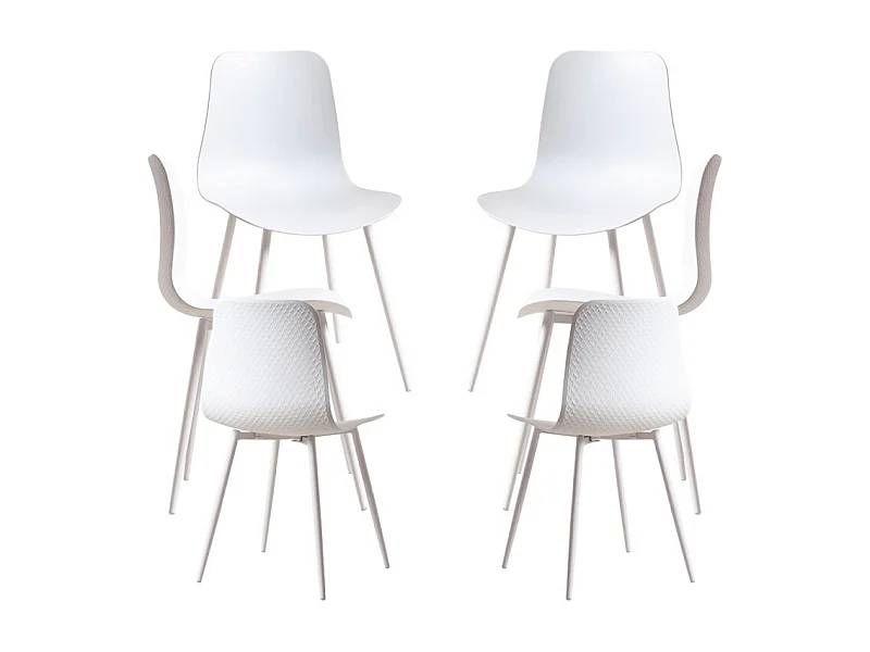 Packs Sillas Comedor - Pack 6 Sillas Bimi - Blanco