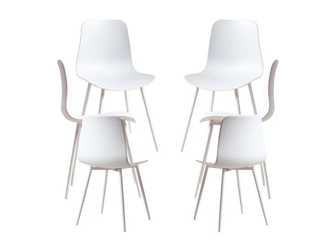 Packs Sillas Comedor - Pack 6 Sillas Bimi - Blanco