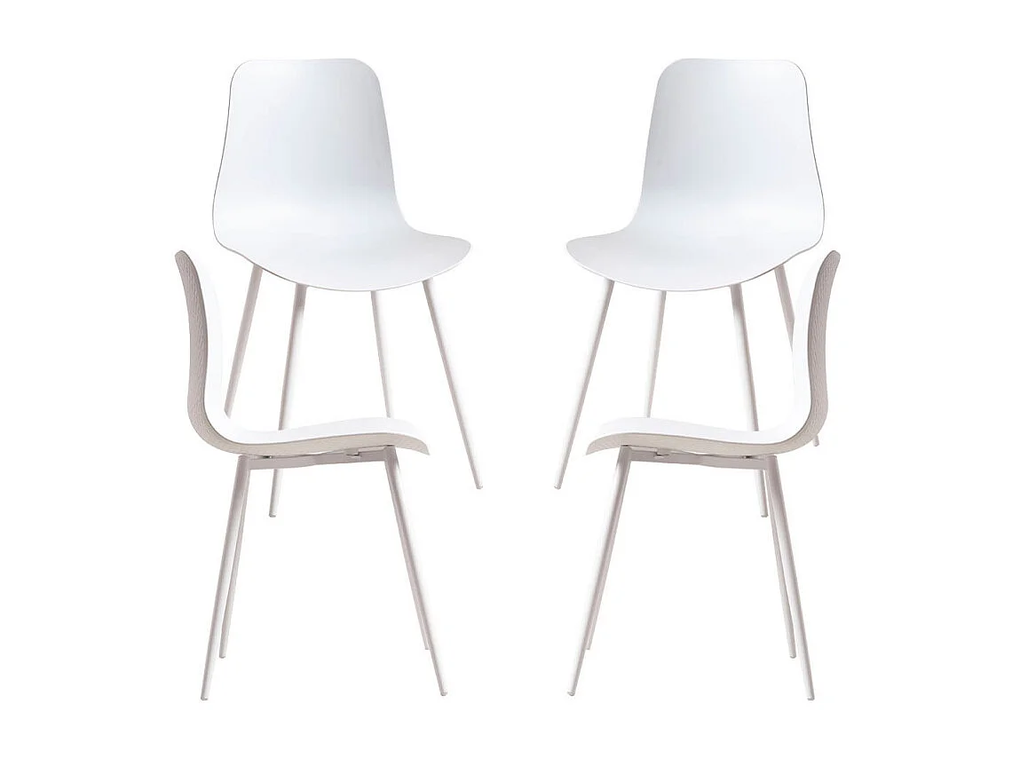 Packs Sillas Comedor - Pack 4 Sillas Bimi - Blanco