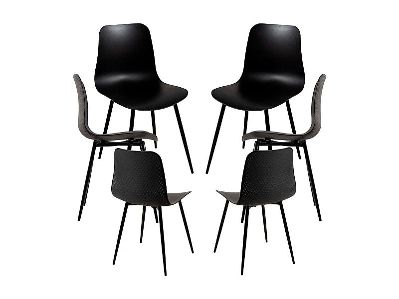 Packs Sillas Comedor - Pack 6 Sillas Bimi - Negro