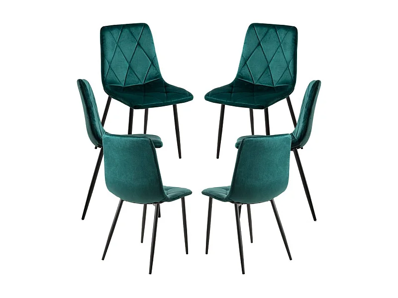 Packs Sillas Comedor - Pack 6 Sillas Lyke Terciopelo - Verde