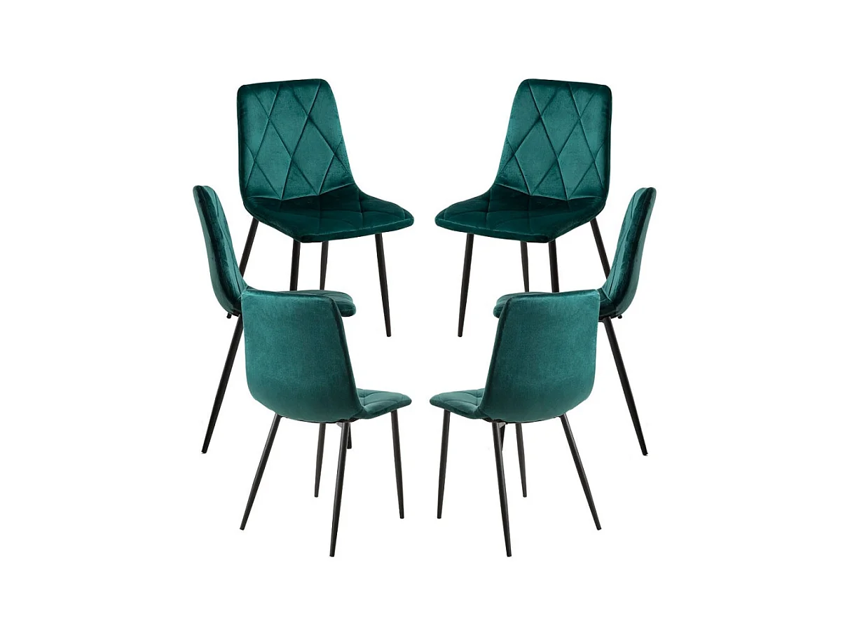 Packs Sillas Comedor - Pack 6 Sillas Lyke Terciopelo - Verde