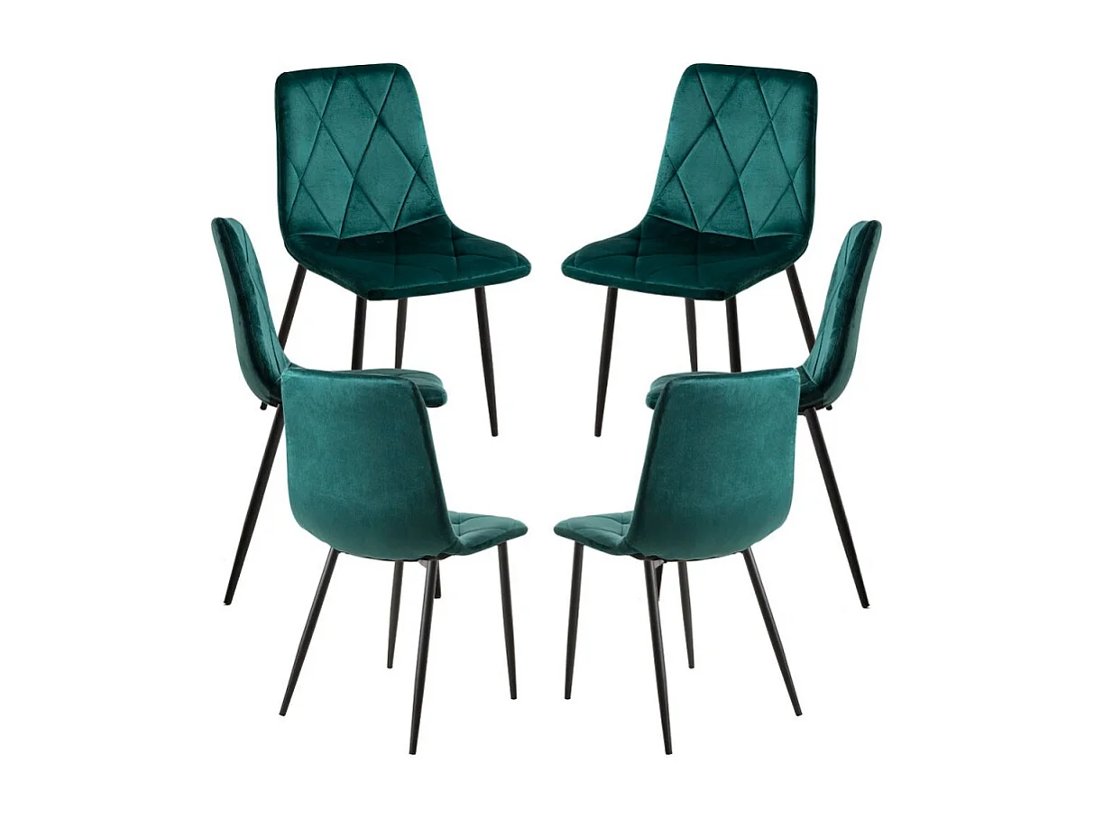 Packs Sillas Comedor - Pack 6 Sillas Lyke Terciopelo - Verde