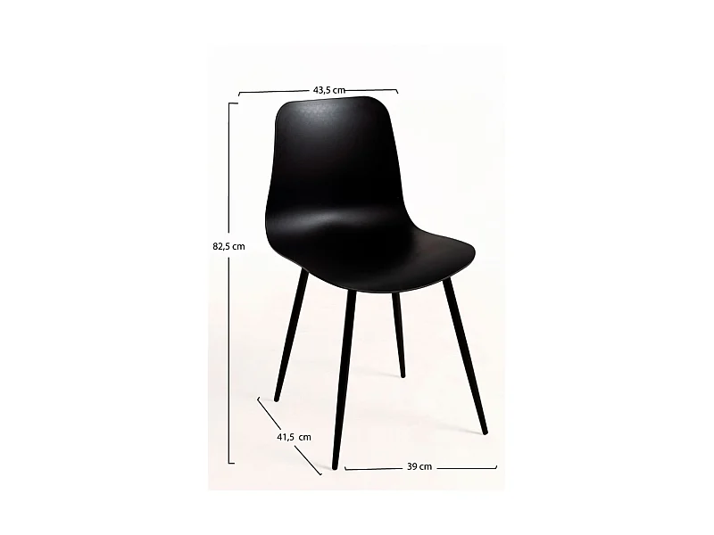 Packs Sillas Comedor - Pack 4 Sillas Bimi - Negro