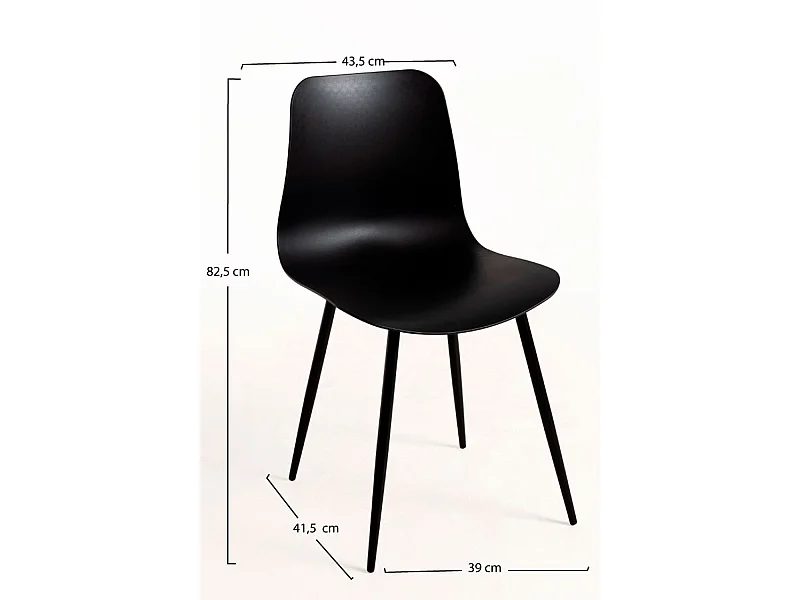 Packs Sillas Comedor - Pack 4 Sillas Bimi - Negro