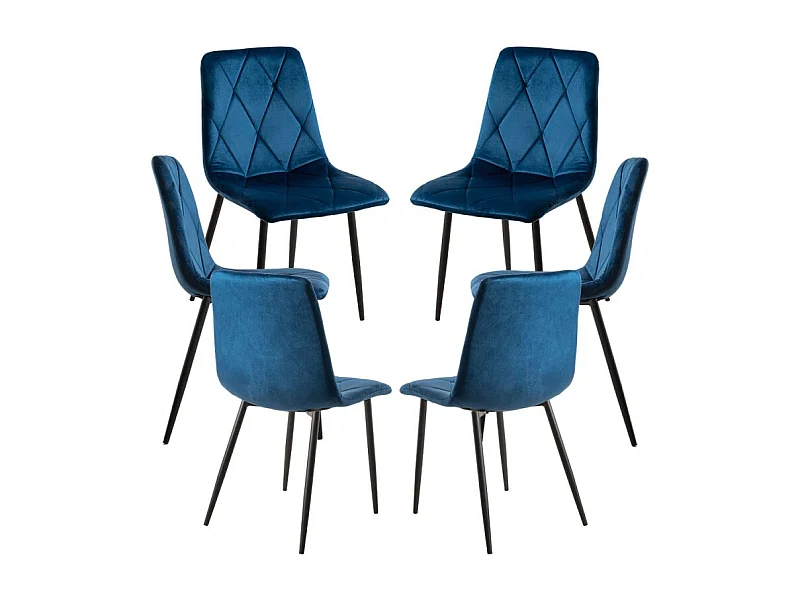 Packs Sillas Comedor - Pack 6 Sillas Lyke Terciopelo - Azul