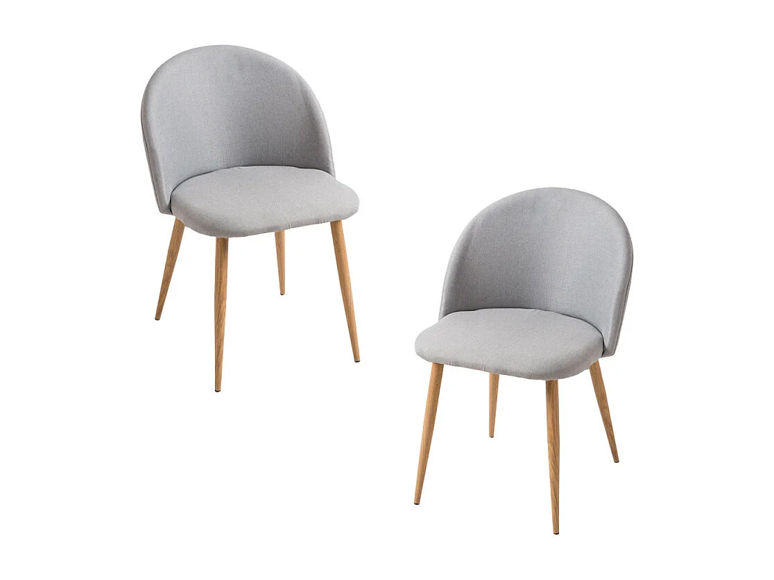 Packs Sillas Comedor - Pack 2 Sillas Vint Tela - Gris claro
