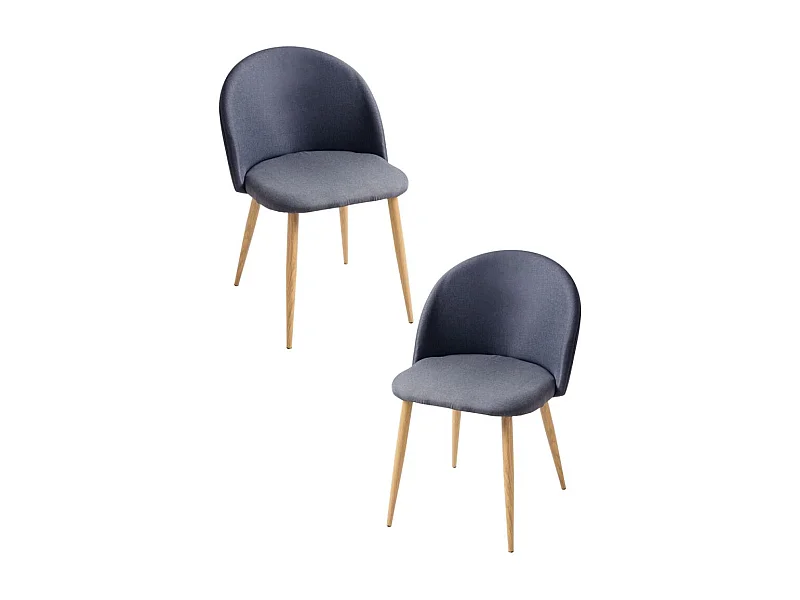 Packs Sillas Comedor - Pack 2 Sillas Vint Tela - Gris claro